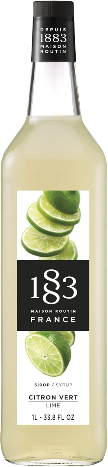 1883 Maison Routin Lime Flavour Syrup, 1L Glass bottle