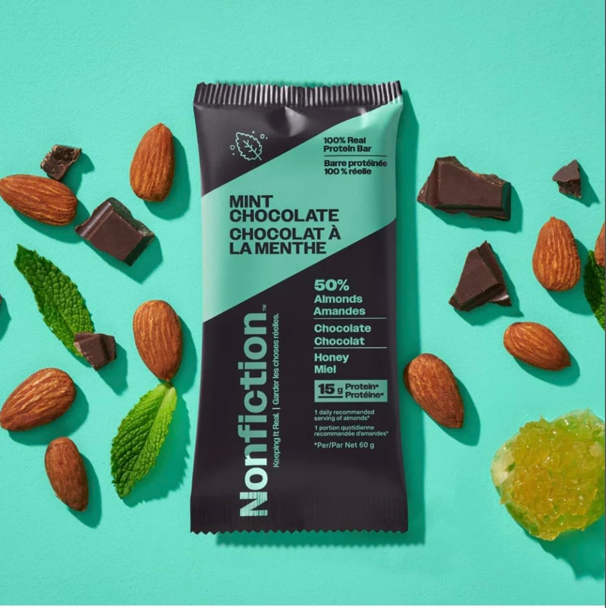 Nonfiction Protein Bar Mint Chocolate 12x60g (Pack of 12)