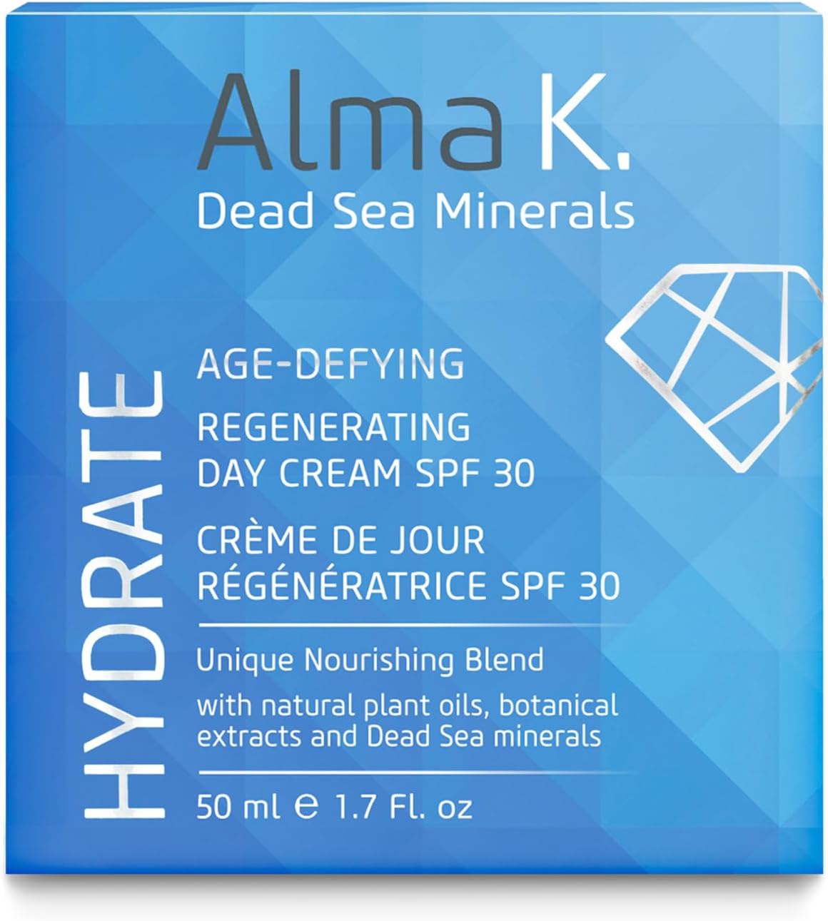 Alma K 抗衰老再生日霜 SPF 30 - 抗衰老面霜 - 每日面部保湿霜,含 SPF - 含补骨脂酚、透明质酸 - 1.7 盎司