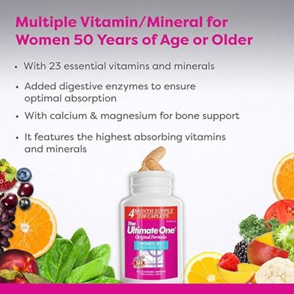 Nu-Life The Ultimate One Original 女士 50+ 复合维生素矿物质胶囊,120 粒
