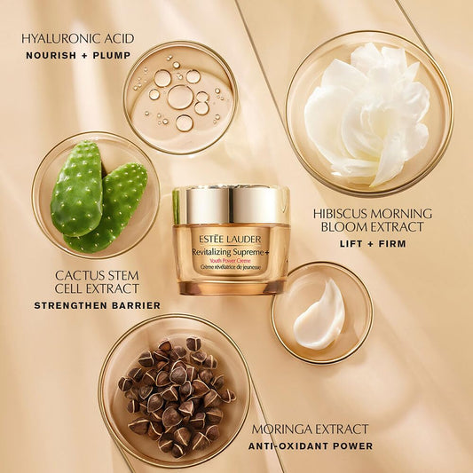 Estée Lauder Revitalizing Supreme+ Youth Power Cream Moisturizer with Hyaluronic Acid & Peptides, Anti Aging