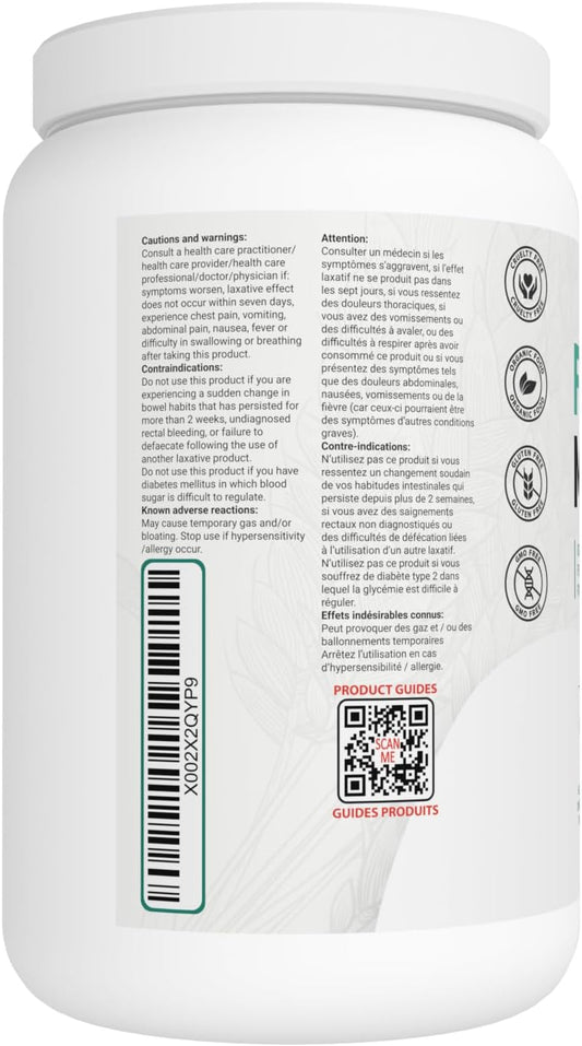 VORST 有機洋車前子殼粉 900 克 | 纖維混合瀉藥補充劑,用於便秘和腹瀉 | 無糖無麩質纖維軟便劑 | 可用於烹飪或烘焙的纖維 | GLP-1 支持 | 1 罐