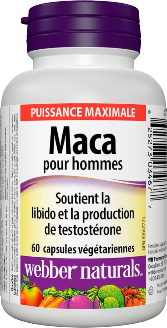Webber Naturals 男士玛卡胶囊,60 粒,纯素