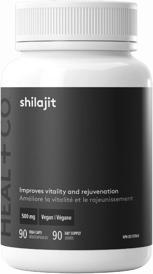 HEAL + CO. Shilajit – Boosts Energy, Supports Hormonal Balance & Enhances Vitality Naturally, 100% Pure Himalayan Shilajit, 90 Vegan Capsules