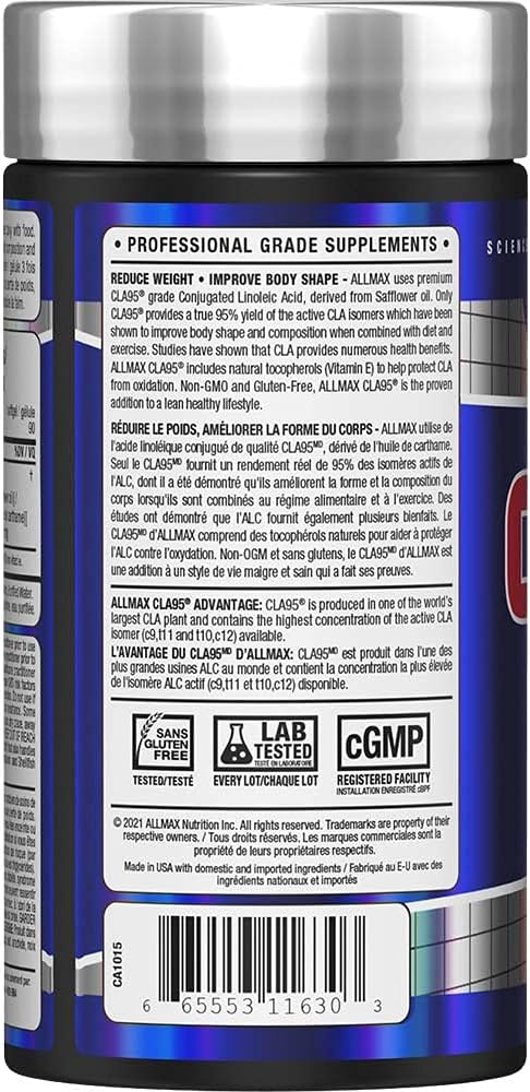 ALLMAX Nutrition - CLA95 - 最高纯度 CLA 产量 - 90 粒