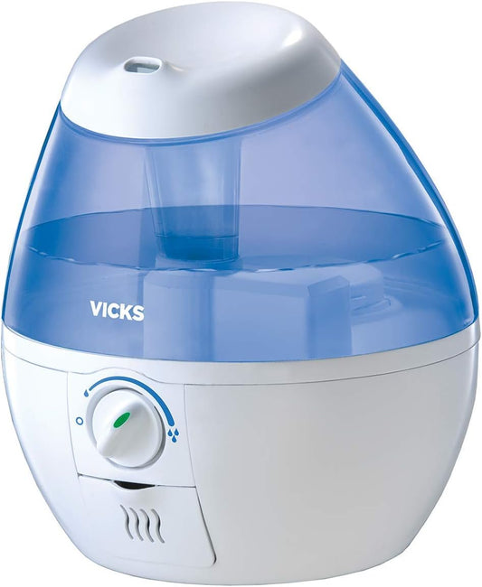 Vicks VUL520WC 無過濾超音波冷霧加濕器和 VapoRub 鼻塞緩解劑,止咳藥,緩解感冒、疼痛和疼痛,胸部按摩膏,原味,100 克/115 毫升