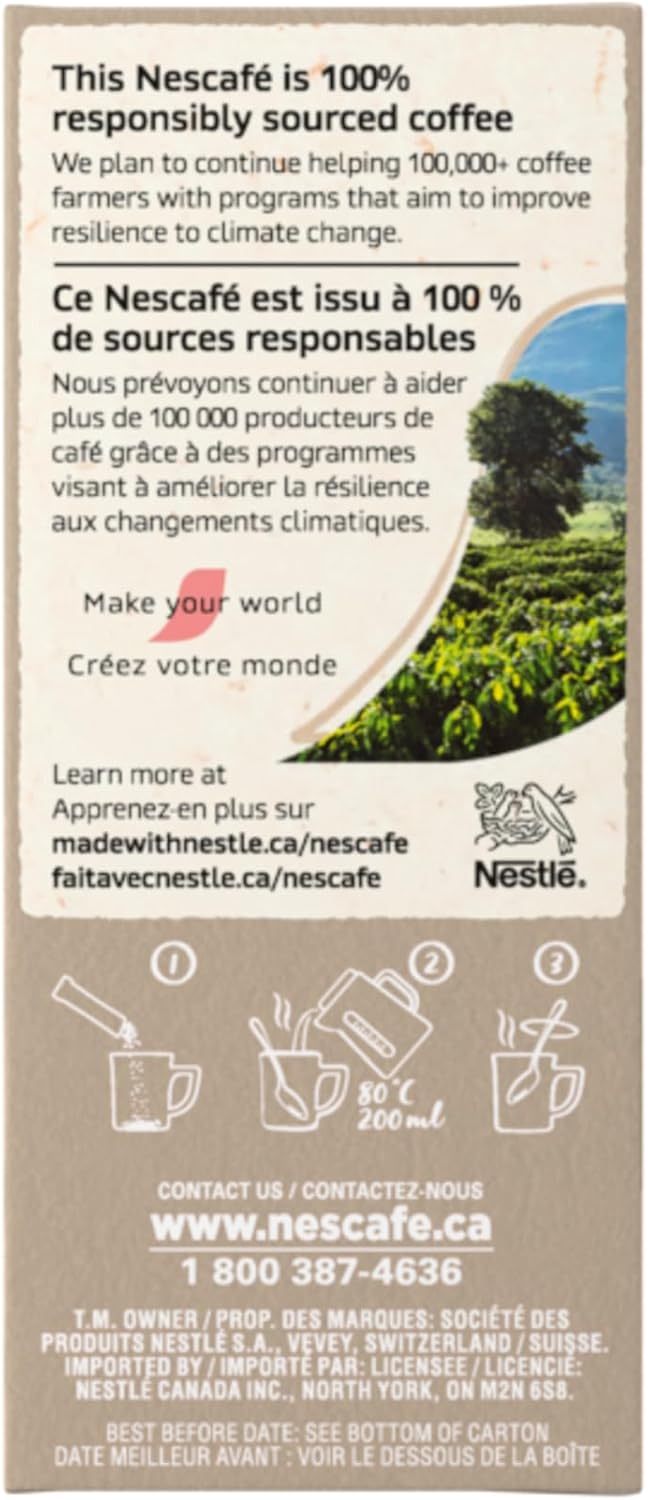 雀巢速溶奶油咖啡,含奶精,单份小袋装,6 盒,0.9 公斤