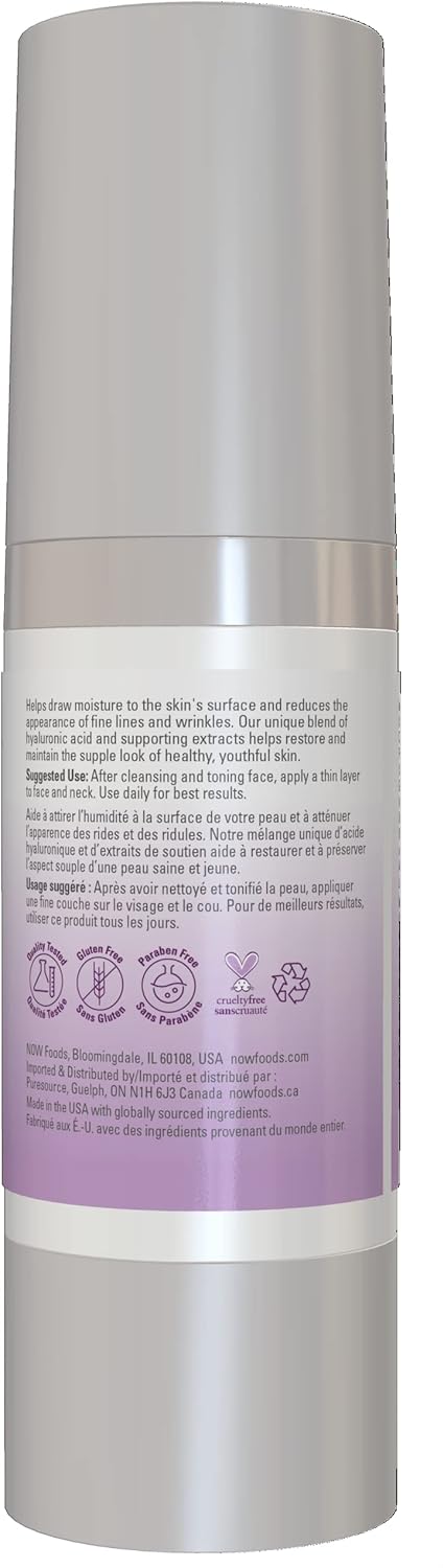 NOW Solutions, Hyaluronic Acid Moisturizer, Smoothing and Toning, Rehydrating to Start Your Day AM Moisturizer, 59 ml