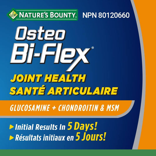 Nature's Bounty Osteo Bi-Flex Platinum 补充剂,有助于维持骨骼和关节健康,75 粒胶囊