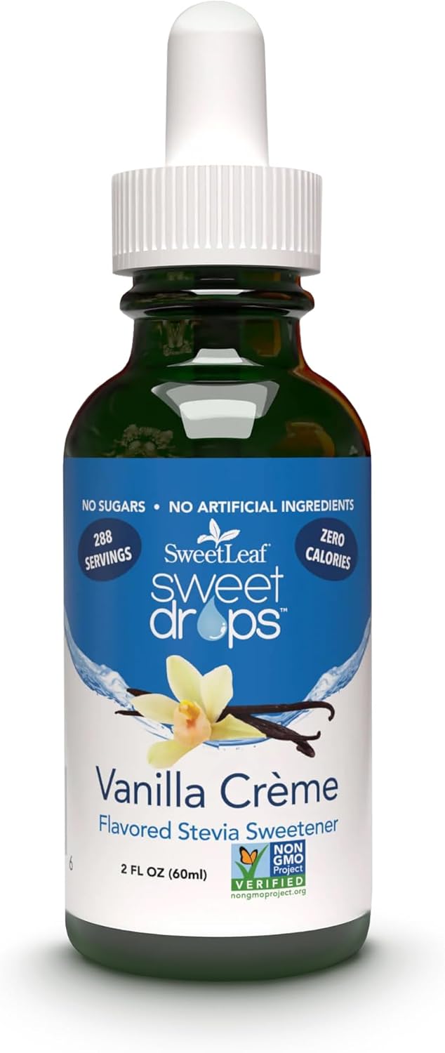 SweetLeaf Sweet Drops Liquid Stevia Sweetener, Vanilla, 60g