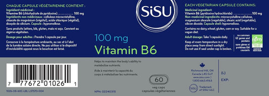 SISU 維生素 B6 100 毫克