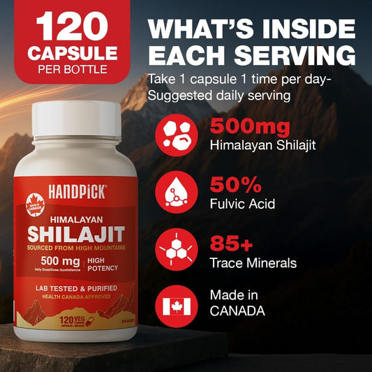 EXTRA STRENGTH Shilajit Capsule 500mg | More Potent 20:1 Extract | 20000 mg D.H.E | Pure Himalayan Shilajit for Men & Women | 50% Fulvic Acid & 85+ Trace Minerals | 120 Caps | Energy, Stamina & Vitality Support | Made in…