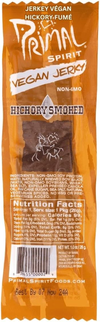 Primal Spirit 肉干(无肉大豆山核桃味)(24 包)