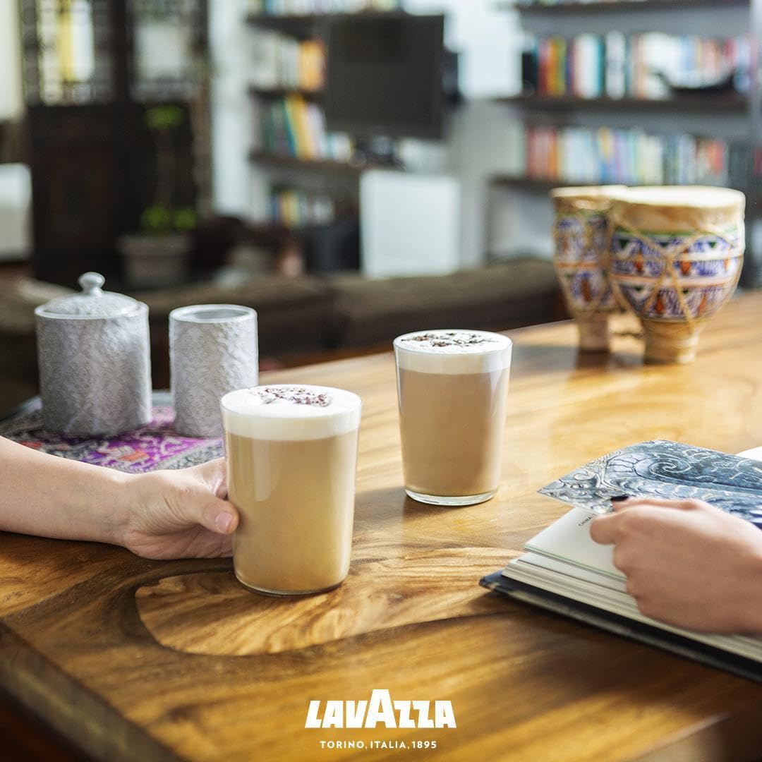 Lavazza Qualita Rossa 研磨咖啡混合袋,浓缩咖啡中度烘焙,250 克砖 - 非常适合咖啡、拿铁、卡布奇诺等