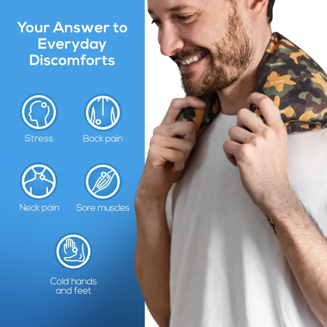 原廠魔法包限量版加長迷彩敷布,冷熱療法,無線冷熱敷,50 x 14 公分(19.7 吋 X 5.5 吋)