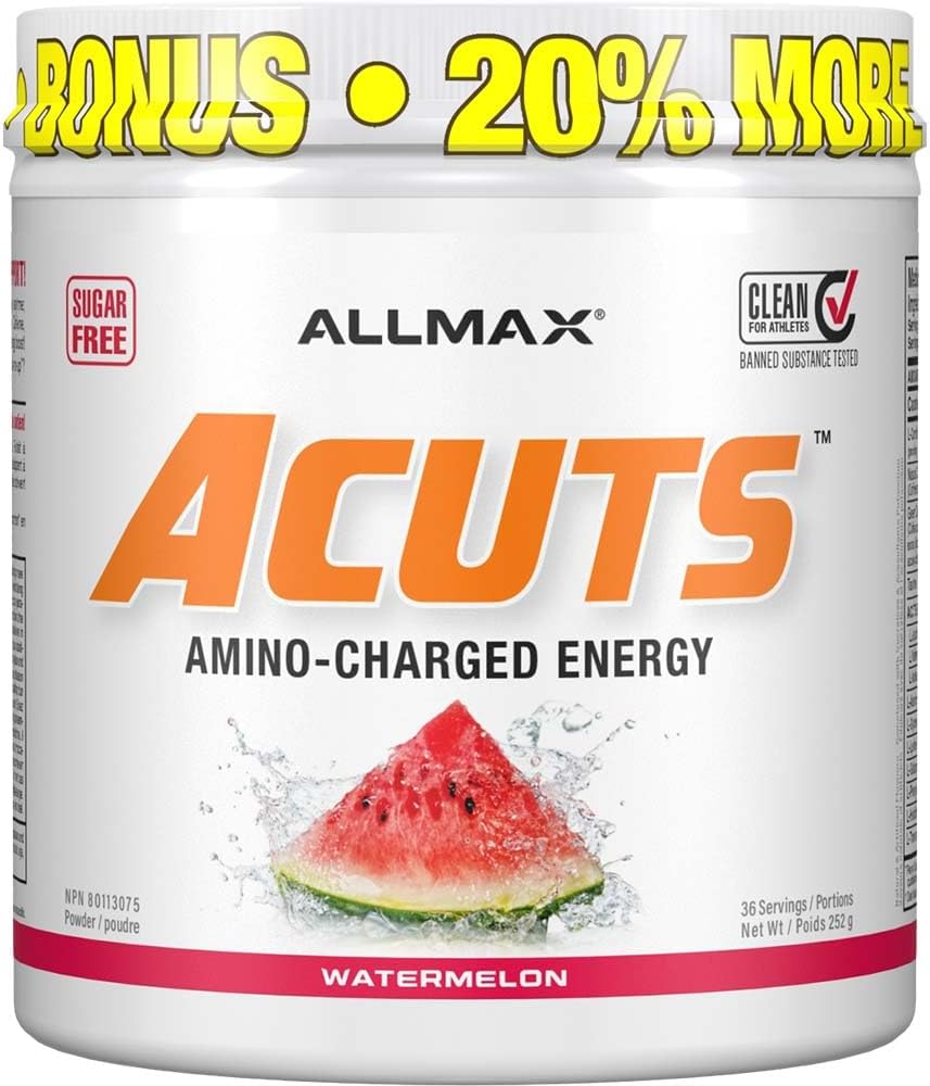 ALLMAX Nutrition - AMINOCUTS (A:CUTS) - 體重管理 BCAA(左旋肉鹼 + 牛磺酸 + 綠咖啡) - 西瓜口味 - 252 克 - 36 份