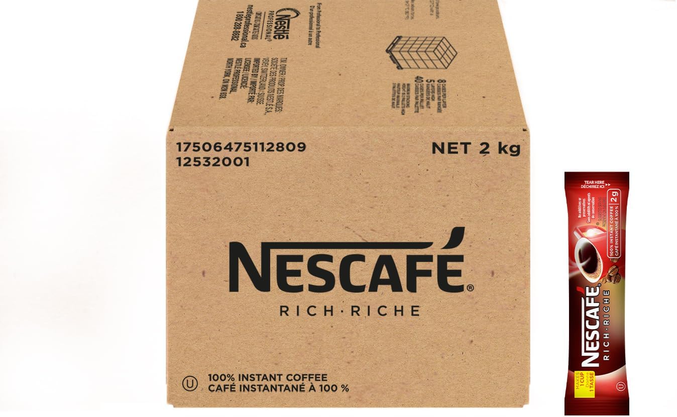 雀巢浓速溶咖啡,单份速溶咖啡包,2公斤装(2克x1000包)