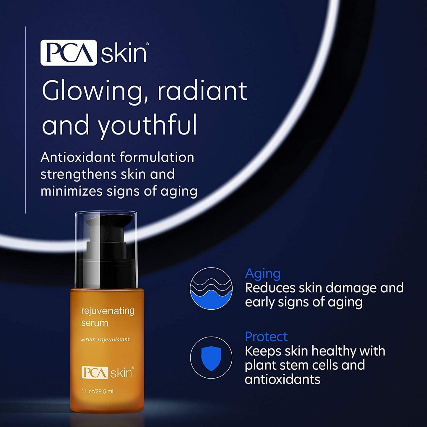 PCA SKIN Rejuvenating Face Serum - Anti Aging Hydrating Treatment with Antioxidants, Peptides & Aloe Vera for Brightening Dark Spots & Preventing Fine Lines & Wrinkles (1 fl oz)