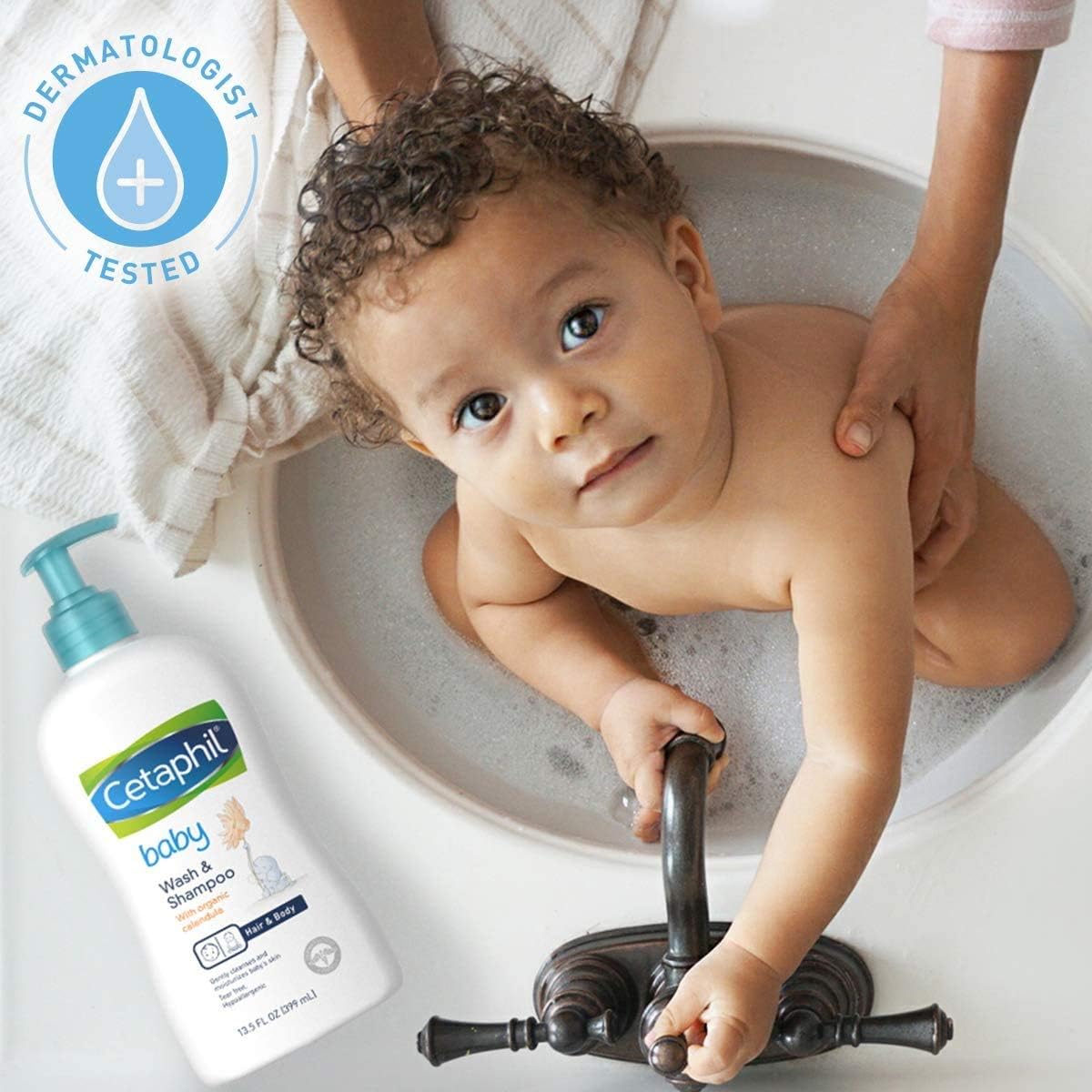 Cetaphil Gentle Cleansing Bar (3-Pack) + Cetaphil Baby Wash & Shampoo | Sensitive Skin Care Bundle