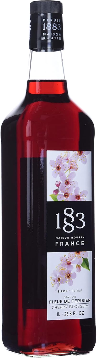 1883 Maison Routin Cherry Blossom Flavour Syrup, 1L Glass bottle