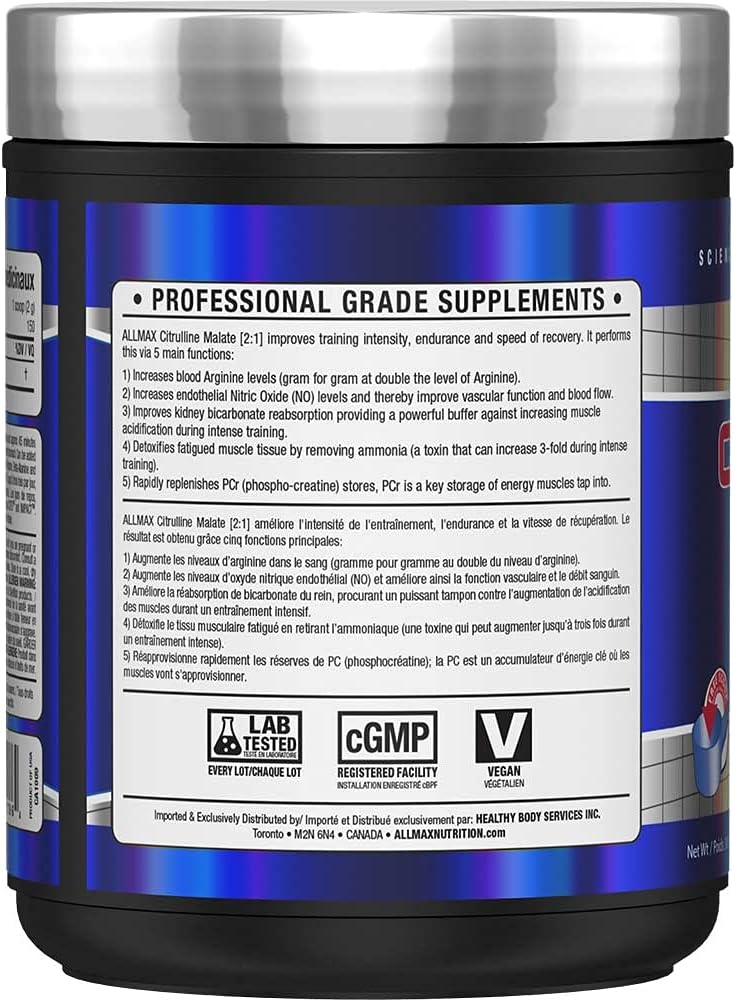 ALLMAX Nutrition - 2:1 瓜氨酸+蘋果酸 - 300 克,300 克