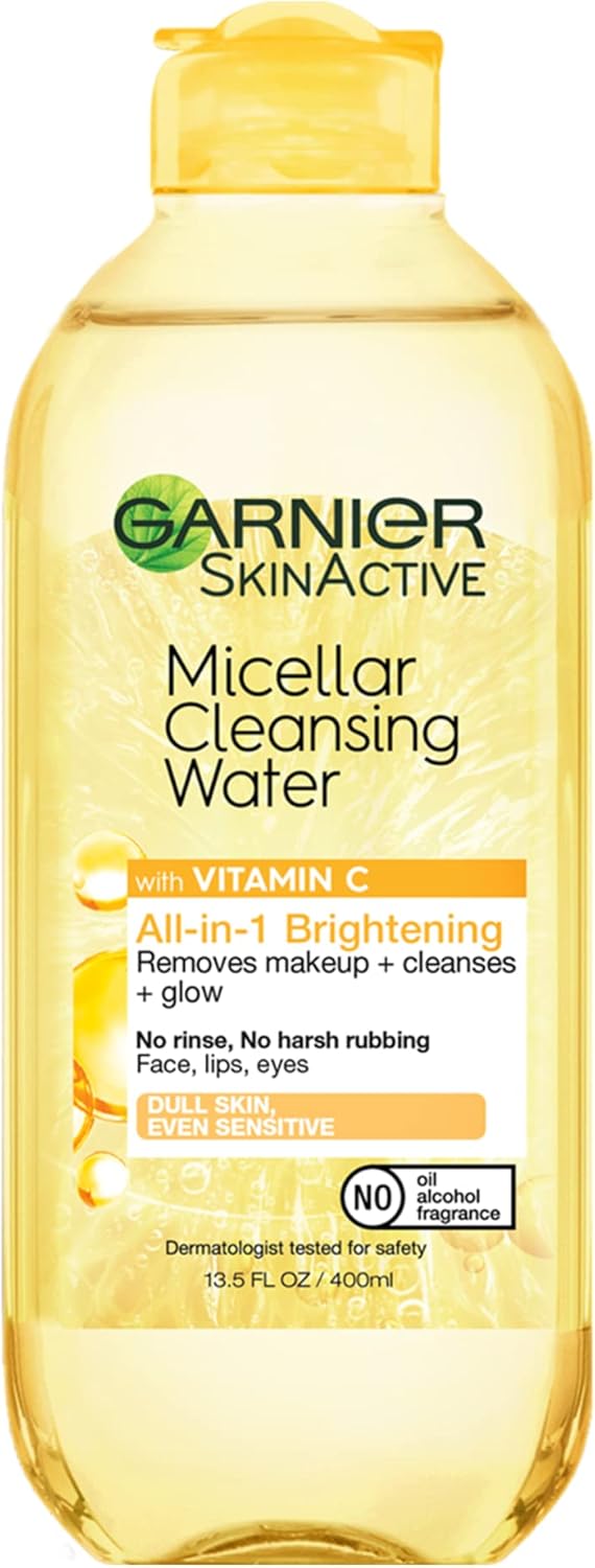 Garnier Vitamin C Brightening Day Cream + Micellar Cleansing Water Bundle