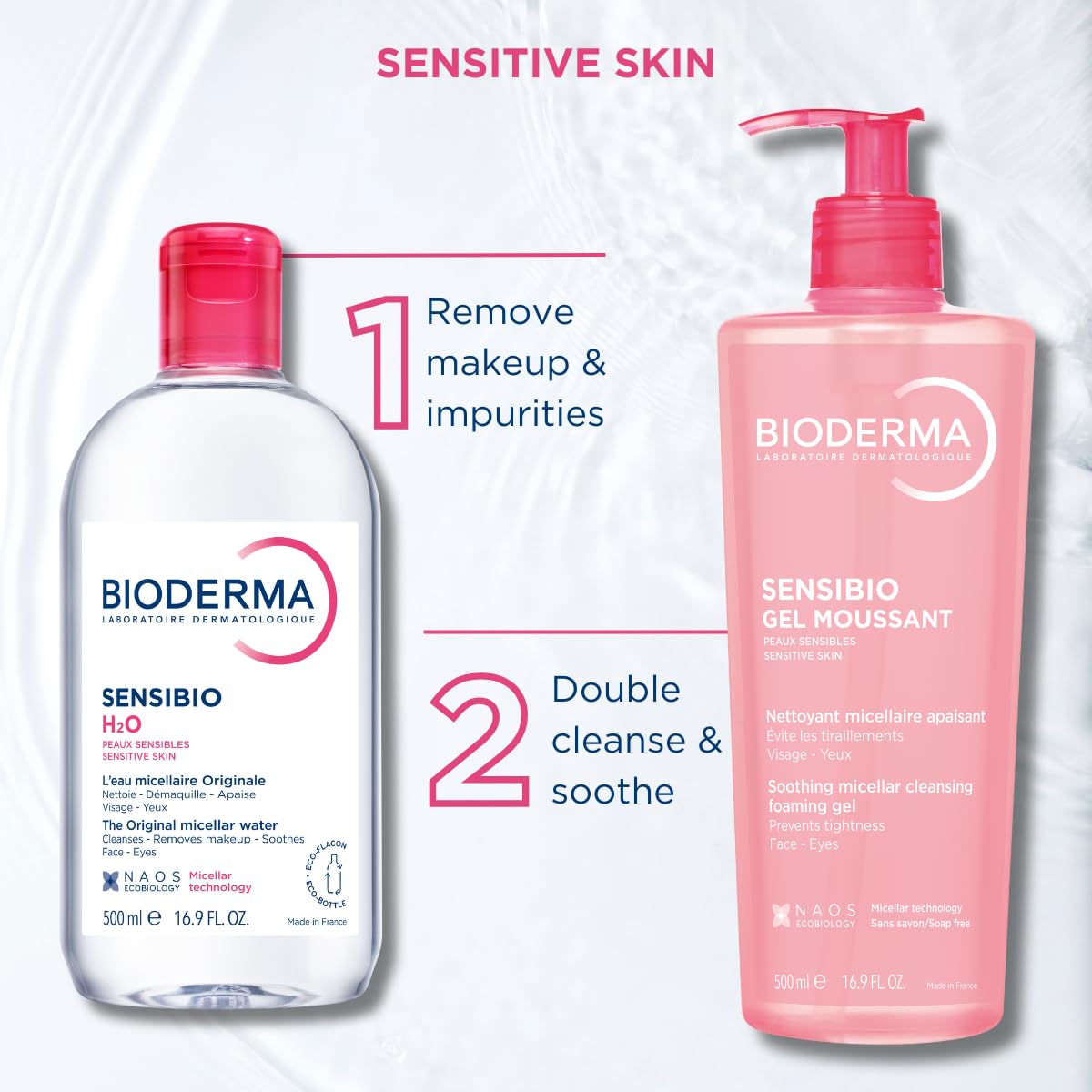 Bioderma Sensibio H2O Micellar Water Cleansing and Make-Up Remover
