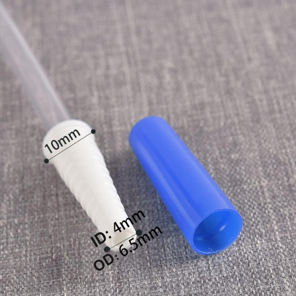 腿袋尿液引流袋防反流阀易翻盖 25 盎司带 25 英寸管尿腿袋(4 个装)