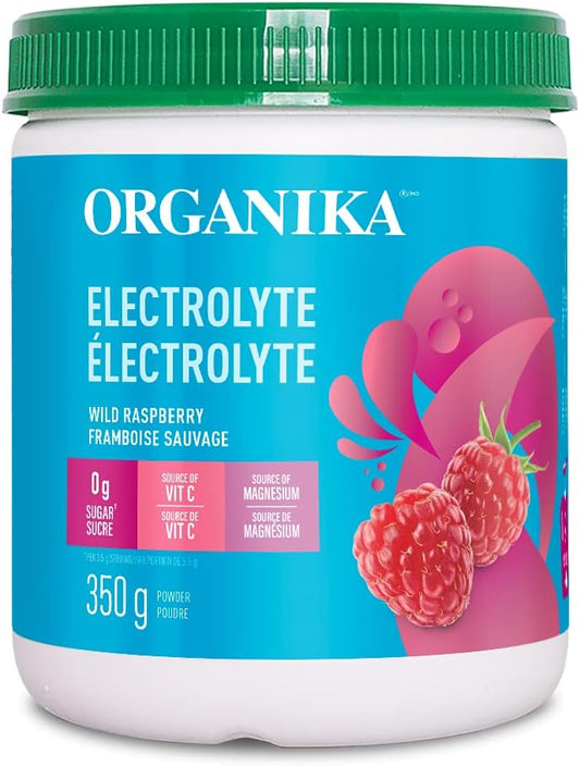 Organika Electrolyte Drink Mix Raspberry and Electrolytes + Enhanced Collagen Zesty Lemon Berry | 380 & 360g