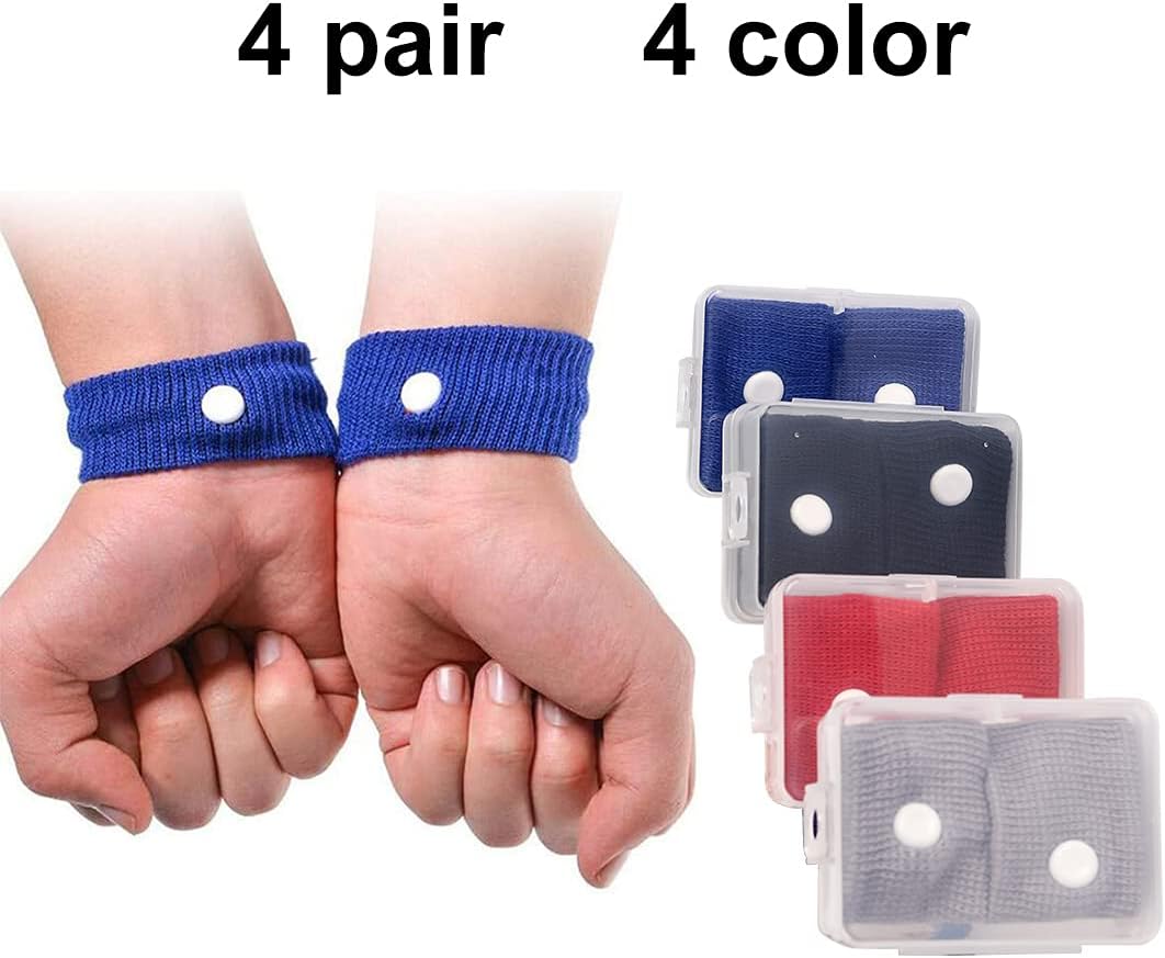 TUOTAO 8 件套旅行暈車手環,海上暈車手環,露營/遊輪/飛機旅行必備品