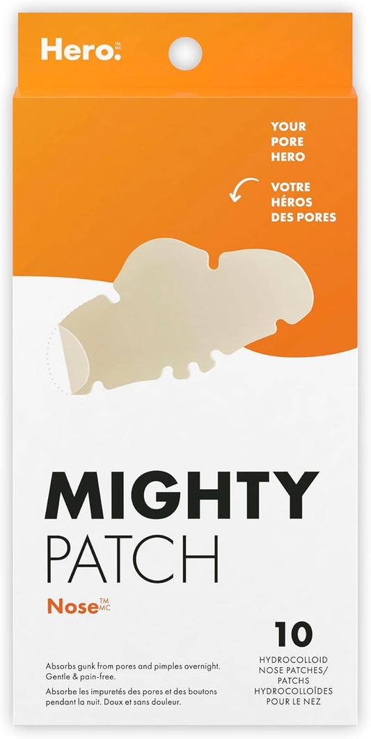 Mighty Patch Nose + Mighty Patch Surface from Hero Cosmetics | Medical-Grade Hydrocolloid Pimple Patches (10 Count Each)