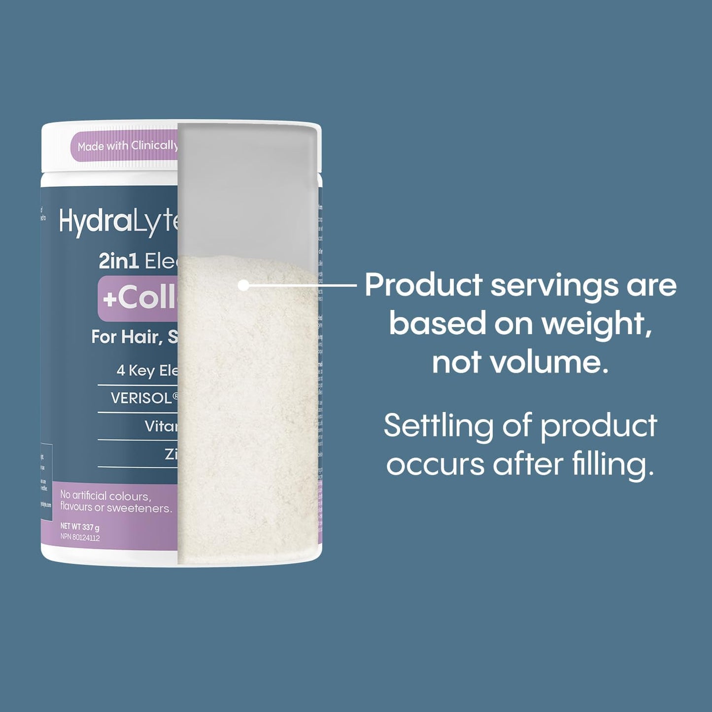 HydraLyte Plus 膠原蛋白粉,電解質 + VERISOL 膠原蛋白,適用於頭髮、皮膚和指甲,每日保濕粉,膠原蛋白勝肽,維生素 C 和鋅(草莓檸檬水口味,40 份)