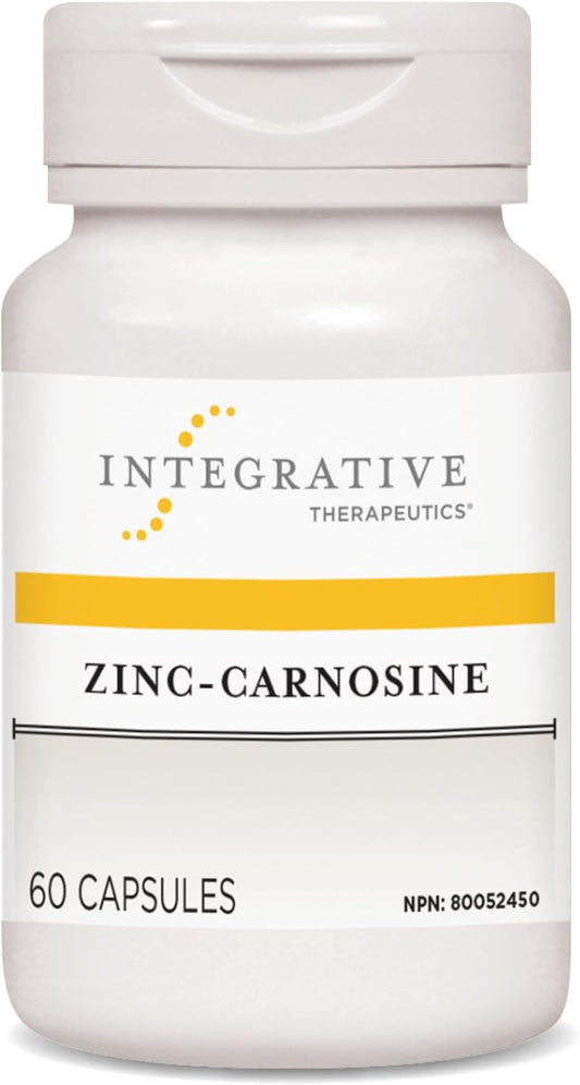 Integrative Therapeutics Zinc Carnosine – Premium Zinc Supplement – 75mg of Zinc Carnosine – Factor in the Maintenance of Good Health - PepZin GI – 60 Capsules