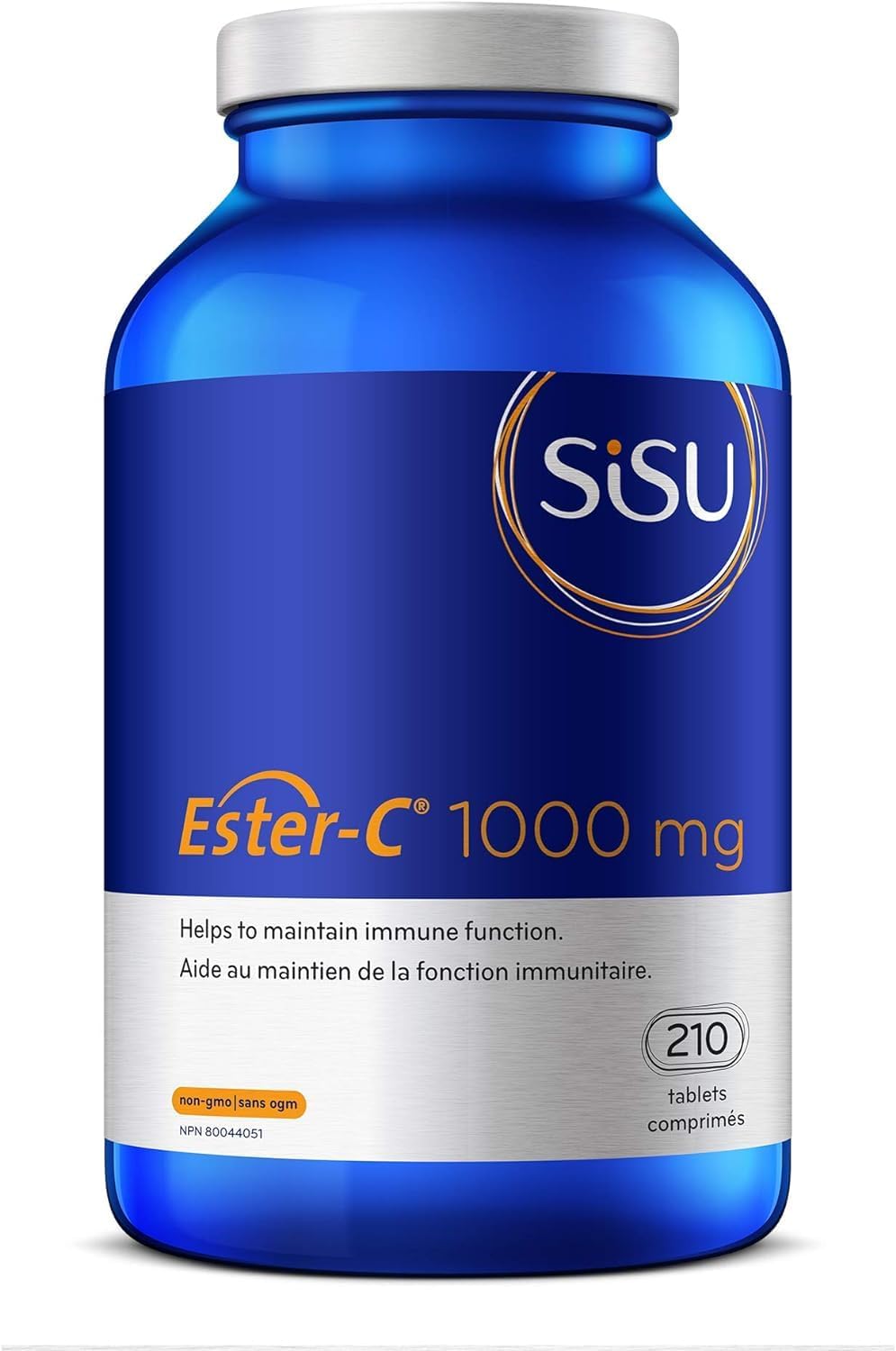 Sisu Ester-C 1000mg 片剂,24 小时免疫支持,酸性较低,比其他形式的维生素 C 更易吸收和保留,210 T,纯素,非转基因,无麸质,无乳制品,无大豆