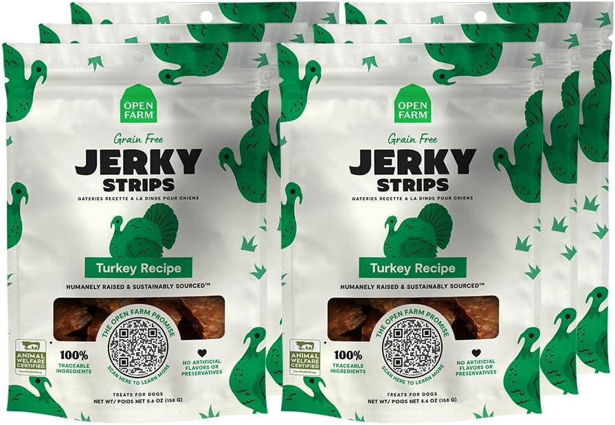 Open Farm 无谷物火鸡肉条配方,6 包