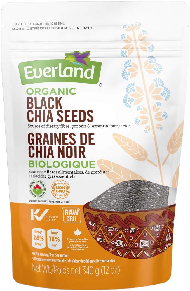 Everland Organic Chia Seeds Black, 340gm