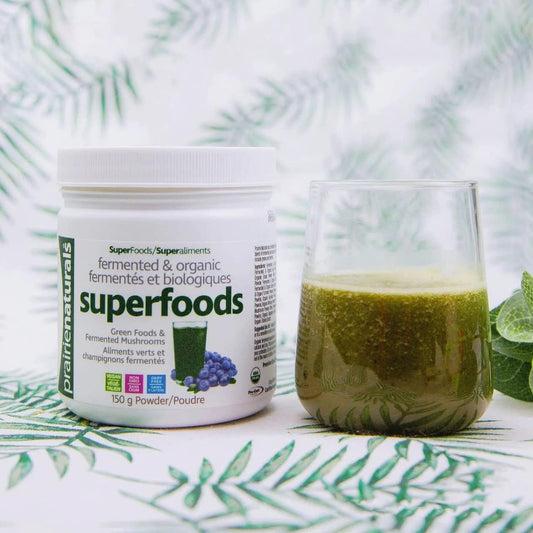 Prairie Naturals Fermented & Organic SuperFoods Green Foods & Fermented Mushroom Complex - 150 Gram