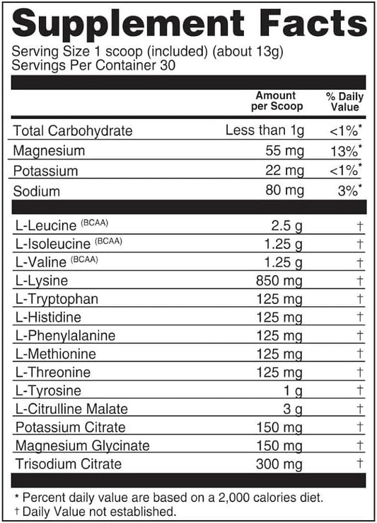 Believe Supplements 高性能 EAA - 必需氨基酸配方 | 促進肌肉恢復、性能和補水 | 無糖美味口味可選! (30 份,Cyclone Pumpsicle)