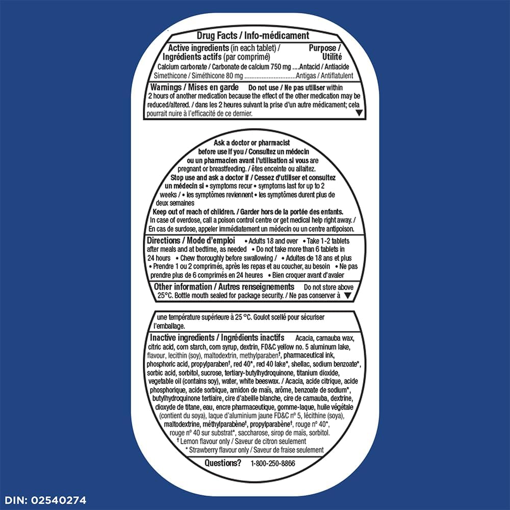 TUMS 咀嚼片(緩解脹氣),抗酸劑,緩解胃灼熱,28 片