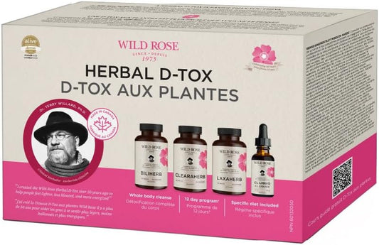 野玫瑰草本排毒套装 �� 12天净化计划 – 结肠排毒清洁,促进肠道健康,缓解成人便秘