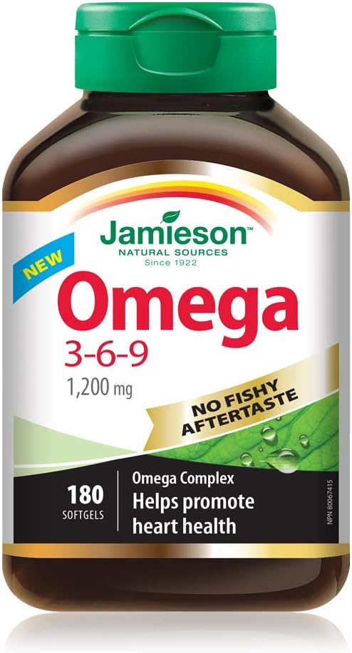 Jamieson NFA Omega 3-6-9 180 Softgels & Calcium Magnesium and Vitamin D3