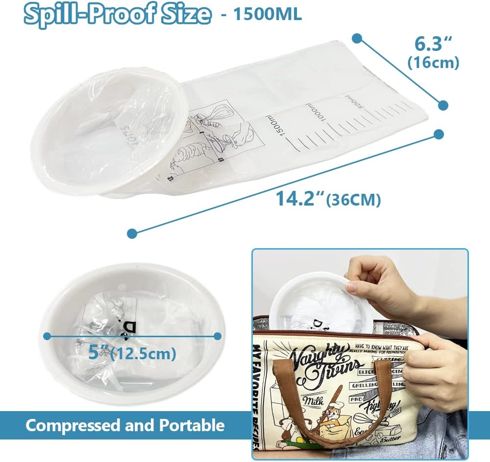 旅行呕吐袋 - 1500ml 紧急呕吐呕吐袋,适用于露营晕车、孕妇、诊所、汽车,一次性防臭防漏,20 件