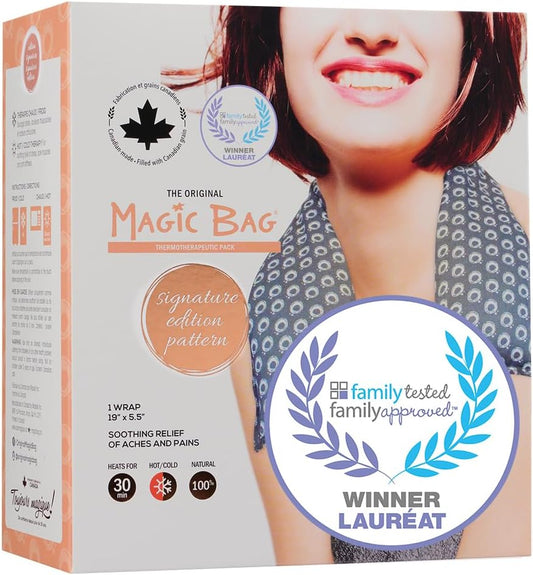 The Original Magic Bag Signature Edition Extended Compress, Hot/Cold Therapy for Neck and Lower Back Pain Relief, Cordless Hot Cold Compress, 46 x 13.5 cm (18.1" X 5.3")