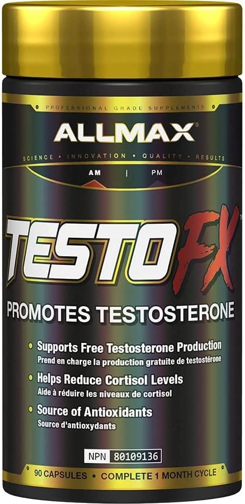ALLMAX Nutrition TESTOFX XTREME 男性睾酮增强剂,含蒺藜、南非醉茄、东革阿里,增强力量、能量与活力,控制雌激素,90 粒胶囊(30 天用量)