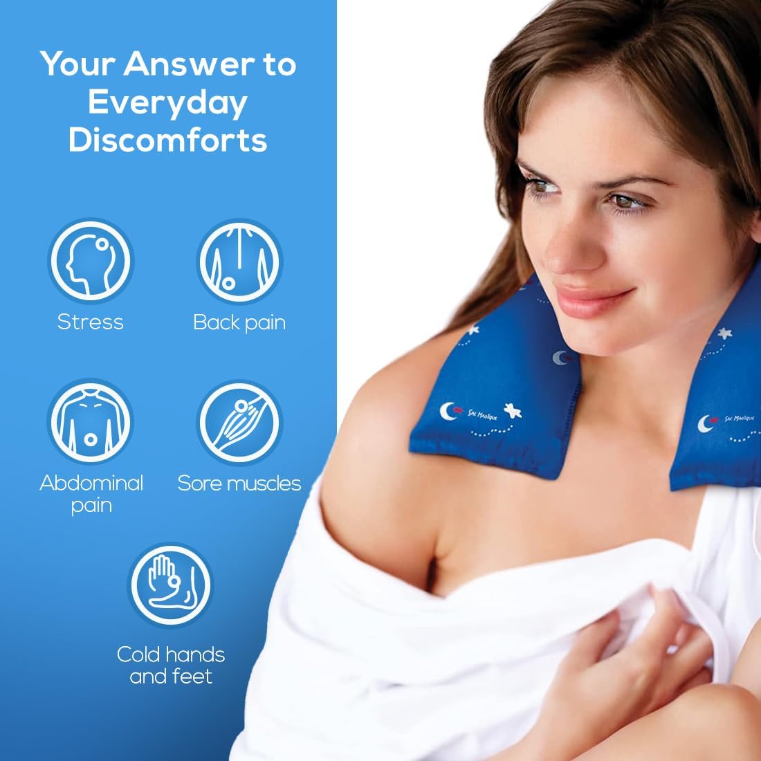 原廠魔法袋加長敷袋,冷熱療法,緩解胃痛,無線冷熱敷,50 x 14 公分(19.7 吋 X 5.5 吋)