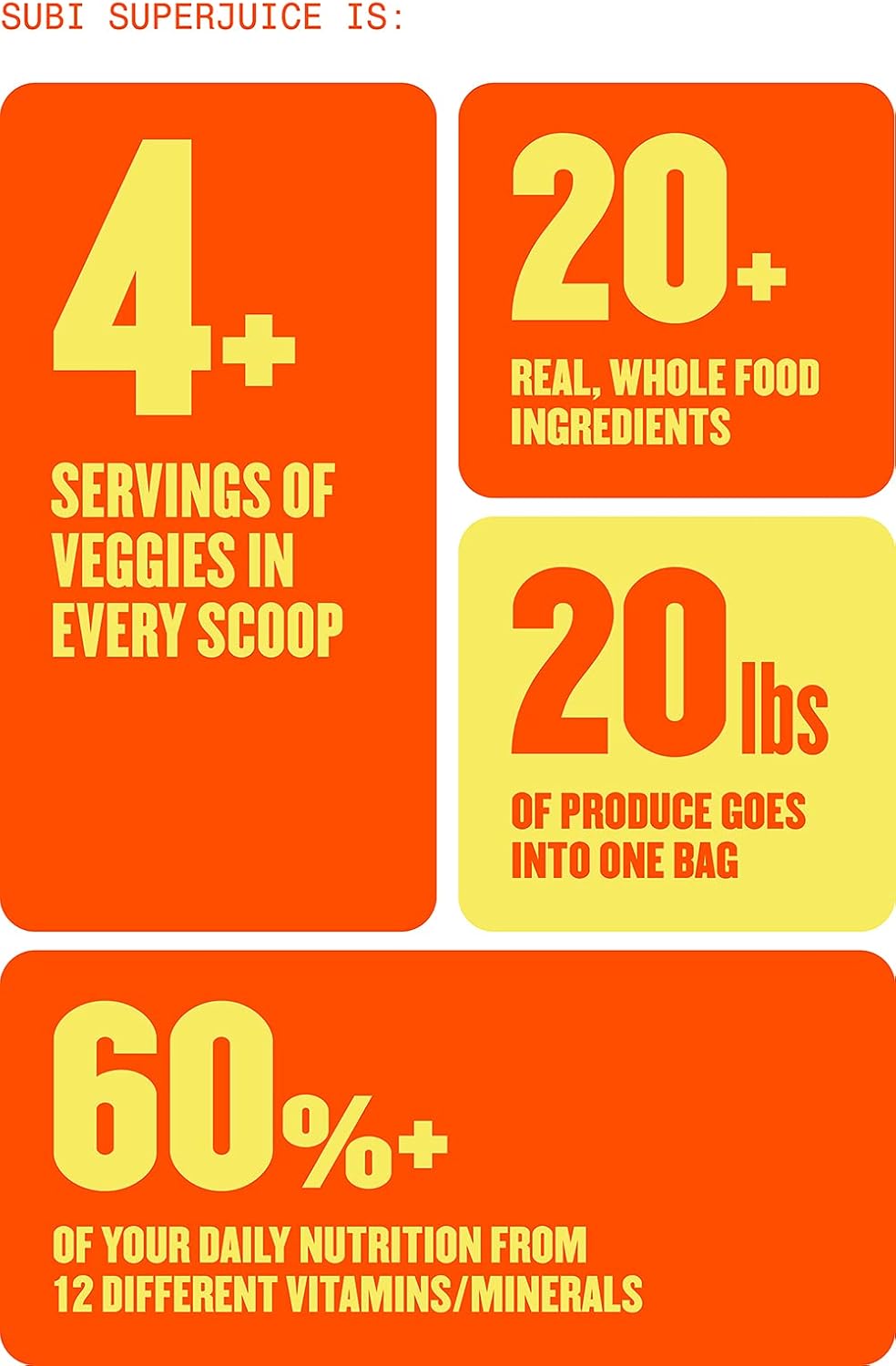 Subi | 最佳綠色超級食物 – 鳳梨芒果 | 抹茶、羽衣甘藍、大麥草、螺旋藻、巴西莓、枸杞等 | 40 天供應量 & RAW Greens 超級食品粉 桃子味,40 天供應量