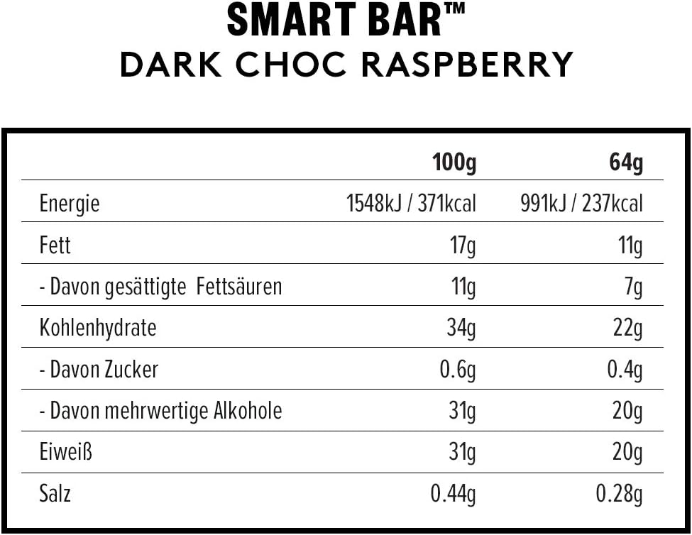 PhD Performance Nutrition 智能棒,黑巧克力覆盆子味,12 支