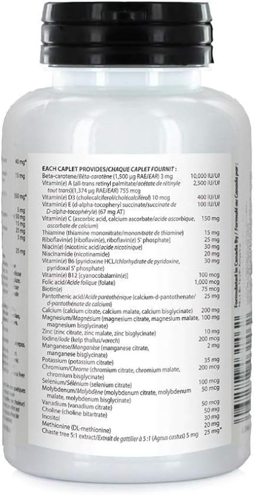 Nu-Life The Ultimate One Original Women 50+ Caplets, Multivitamin – Mineral,120 Count