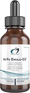 Designs for Health Hi-Po Emulsi 维生素 D 滴剂 - 液体维生素 D 2000 IU,高浓度维生素 D3 - 骨骼健康 + 免疫支持补充剂 - 每滴 2000 IU(1000 份/30 毫升)