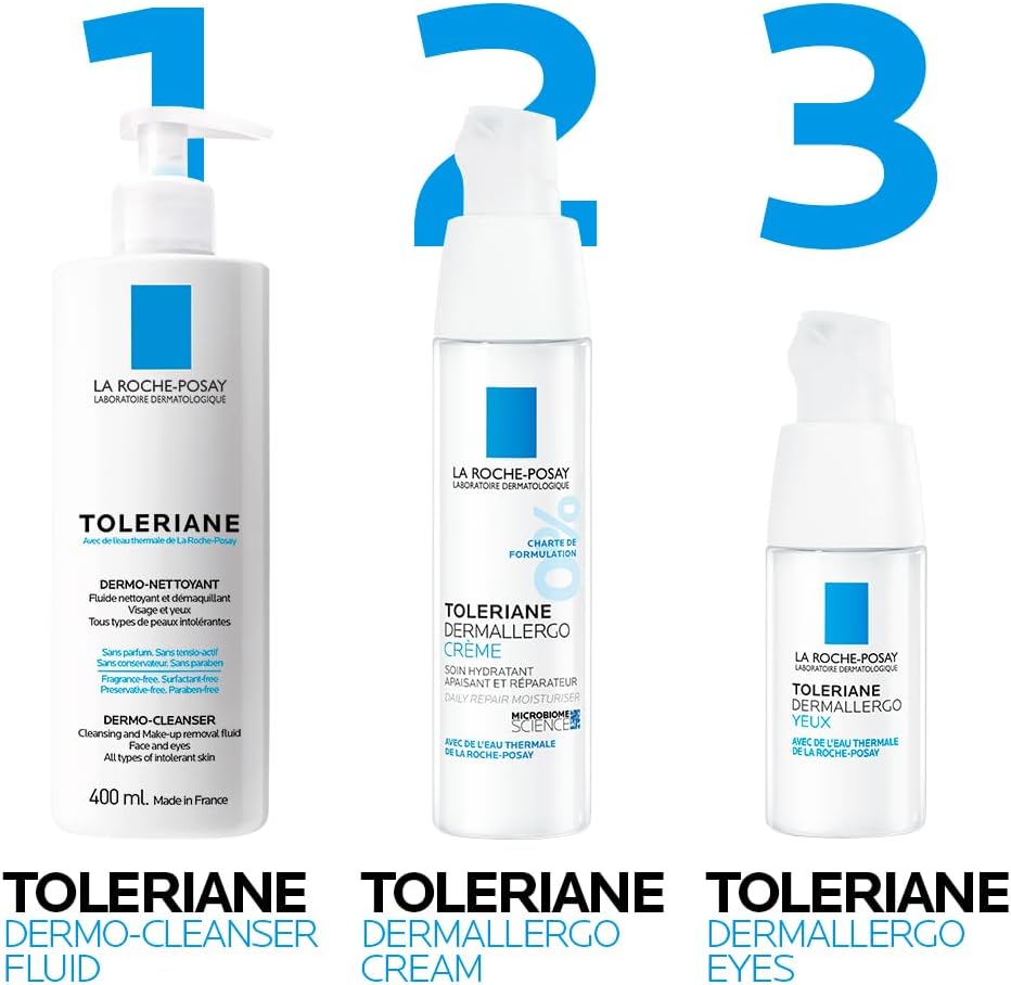 La Roche-Posay 抗過敏保濕臉部精華液,Toleriane Ultra Dermallergo 敏感肌膚專用精華液,含 Neurosensine,可為過敏肌膚補水並修復,20 毫升。